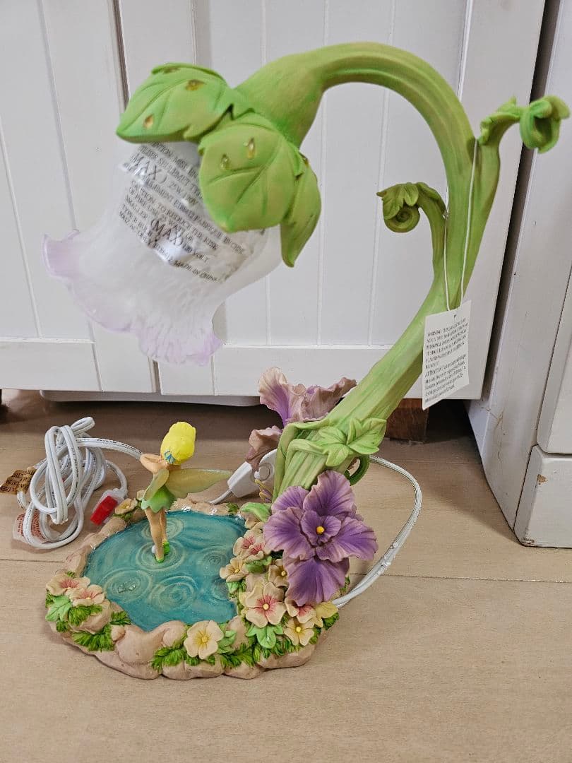 ティンカーベル　ランプ　ライト　ディズニー　置物　フラワー　花　レア　フェアリー