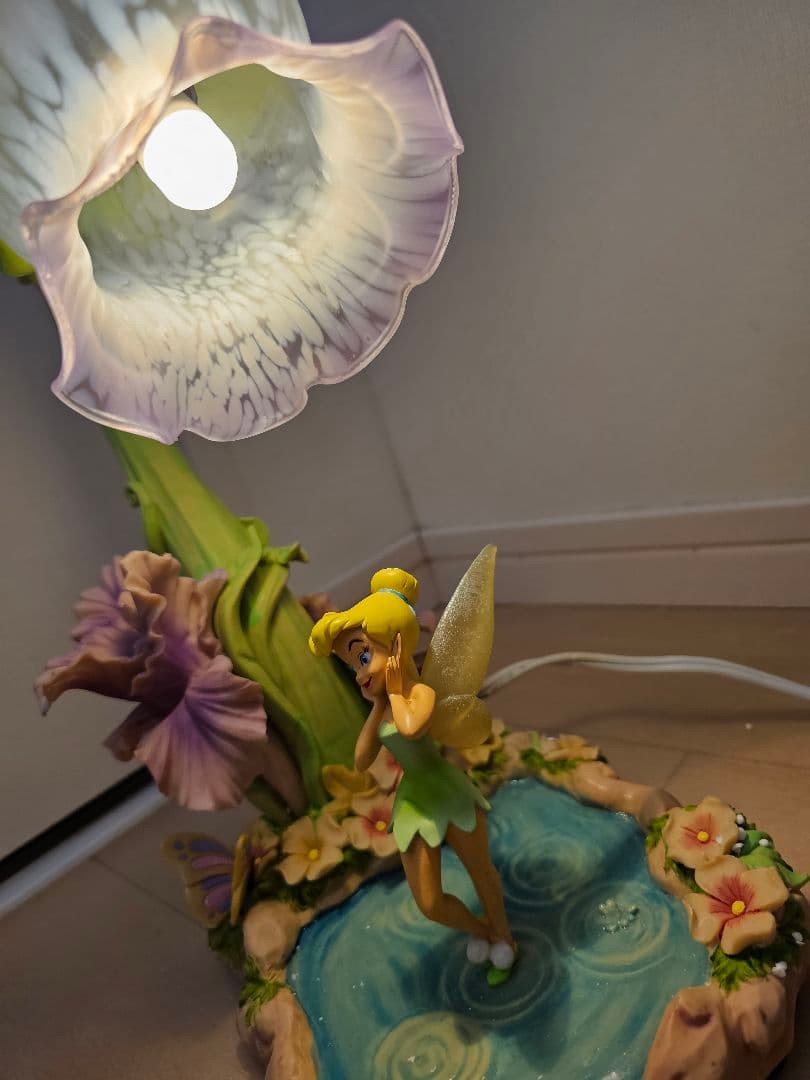 ティンカーベル　ランプ　ライト　ディズニー　置物　フラワー　花　レア　フェアリー
