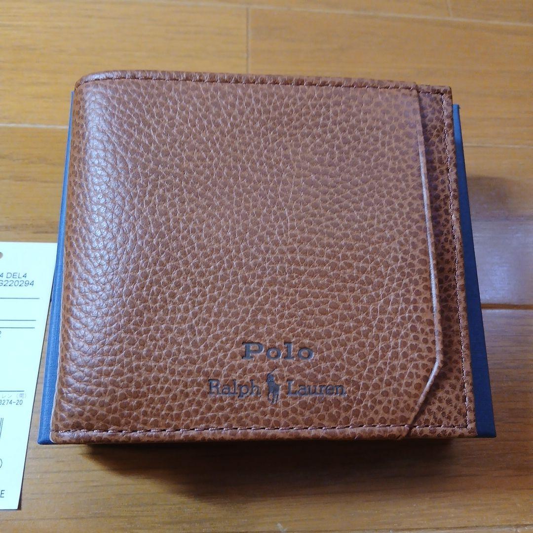 新品未使用Polo Ralph Lauren 二つ折り財布 ブラウン
