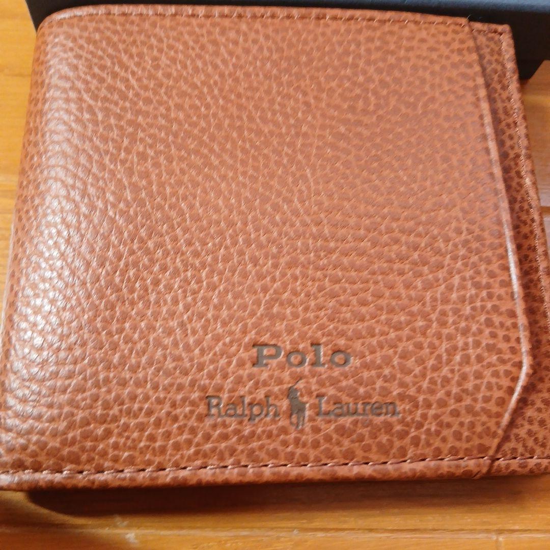 新品未使用Polo Ralph Lauren 二つ折り財布 ブラウン