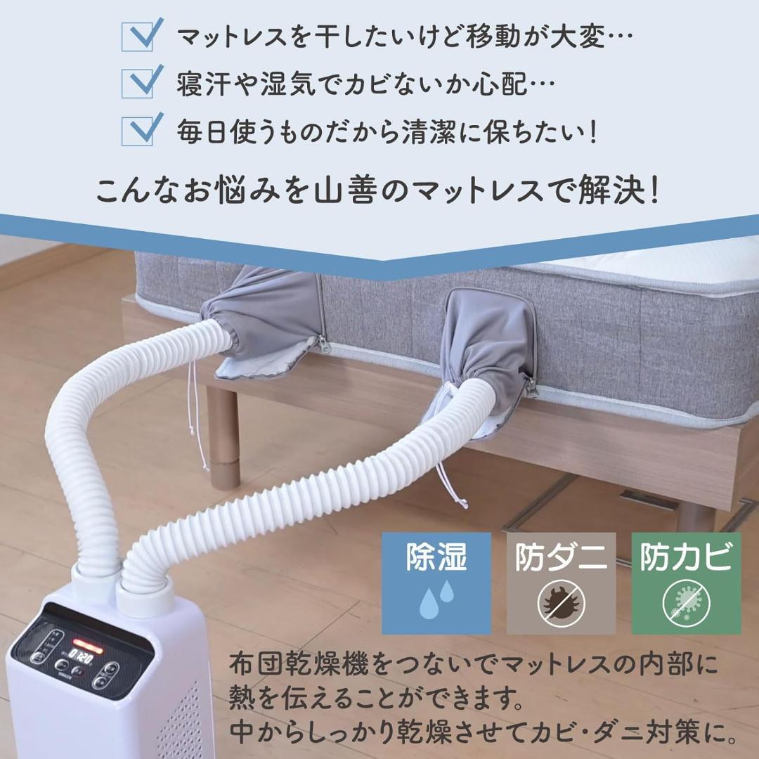 マットレス シングル 厚さ20cm ホワイト SFBM2-S(WH/LGY)