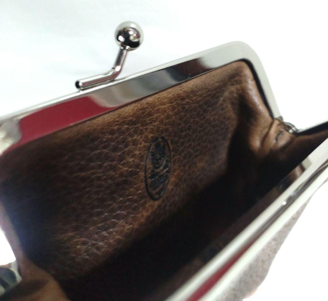 LAST CROPS Clomexcel Embossed がま口 タン