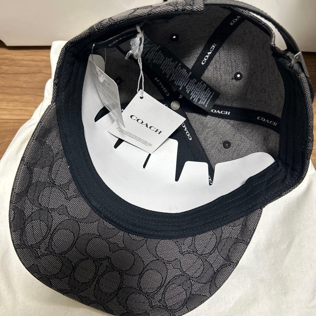COACH グレー ロゴ キャップ