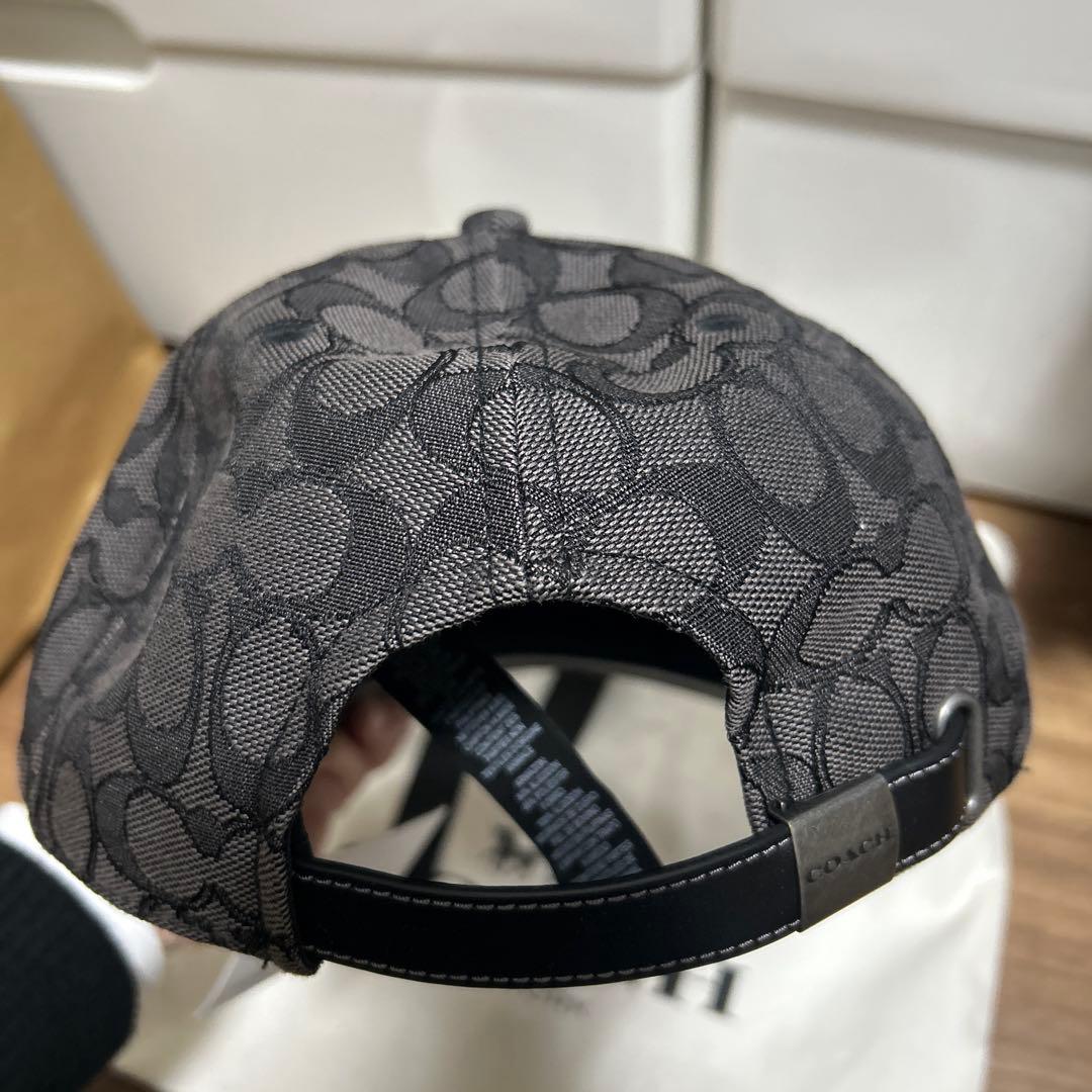 COACH グレー ロゴ キャップ
