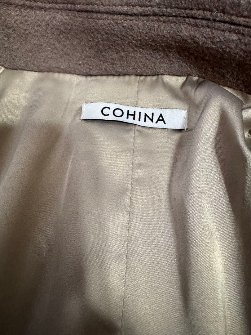 コヒナ XS バックフレアチェスターコート ロング丈 Aライン ウール