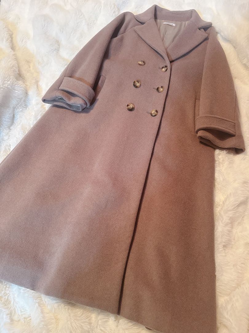 コヒナ XS バックフレアチェスターコート ロング丈 Aライン ウール