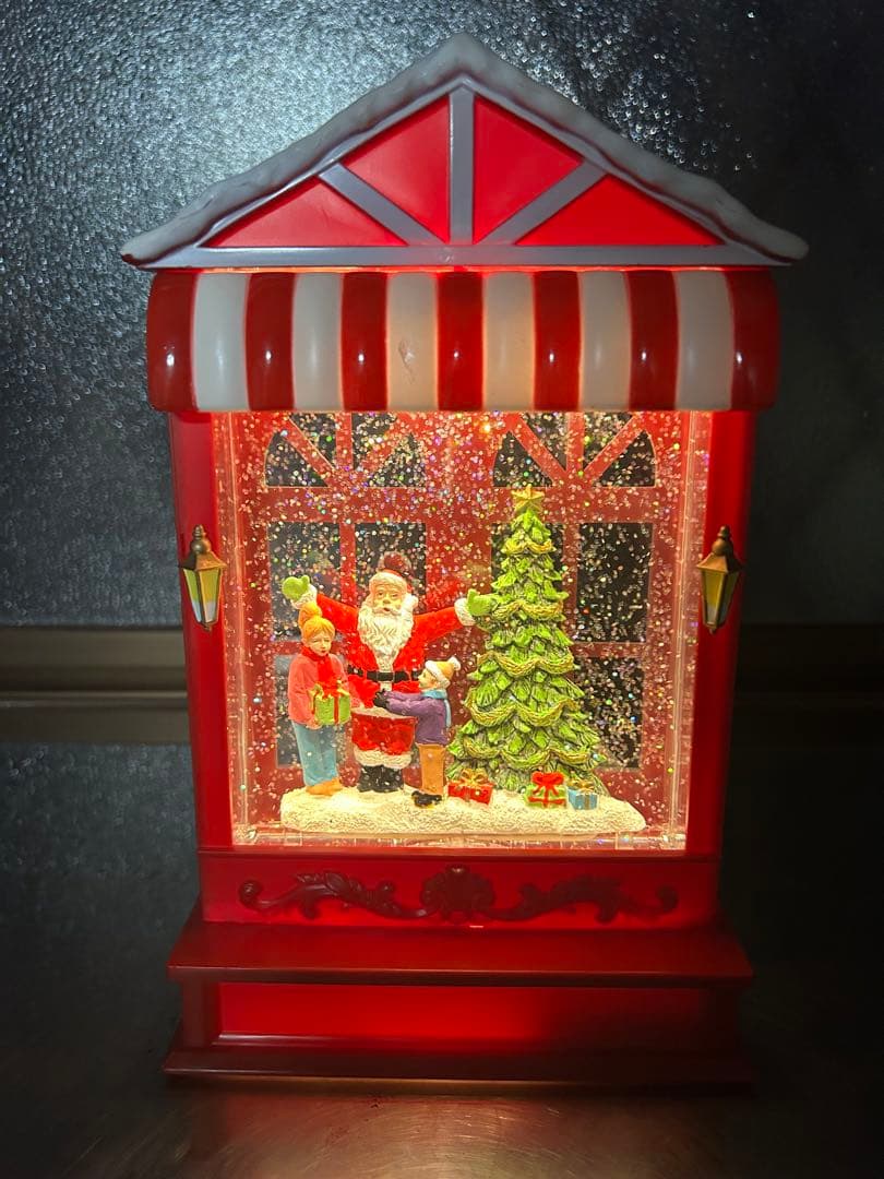 クリスマス装飾 サンタとツリー雪だるま　乾電池式ライトアップ