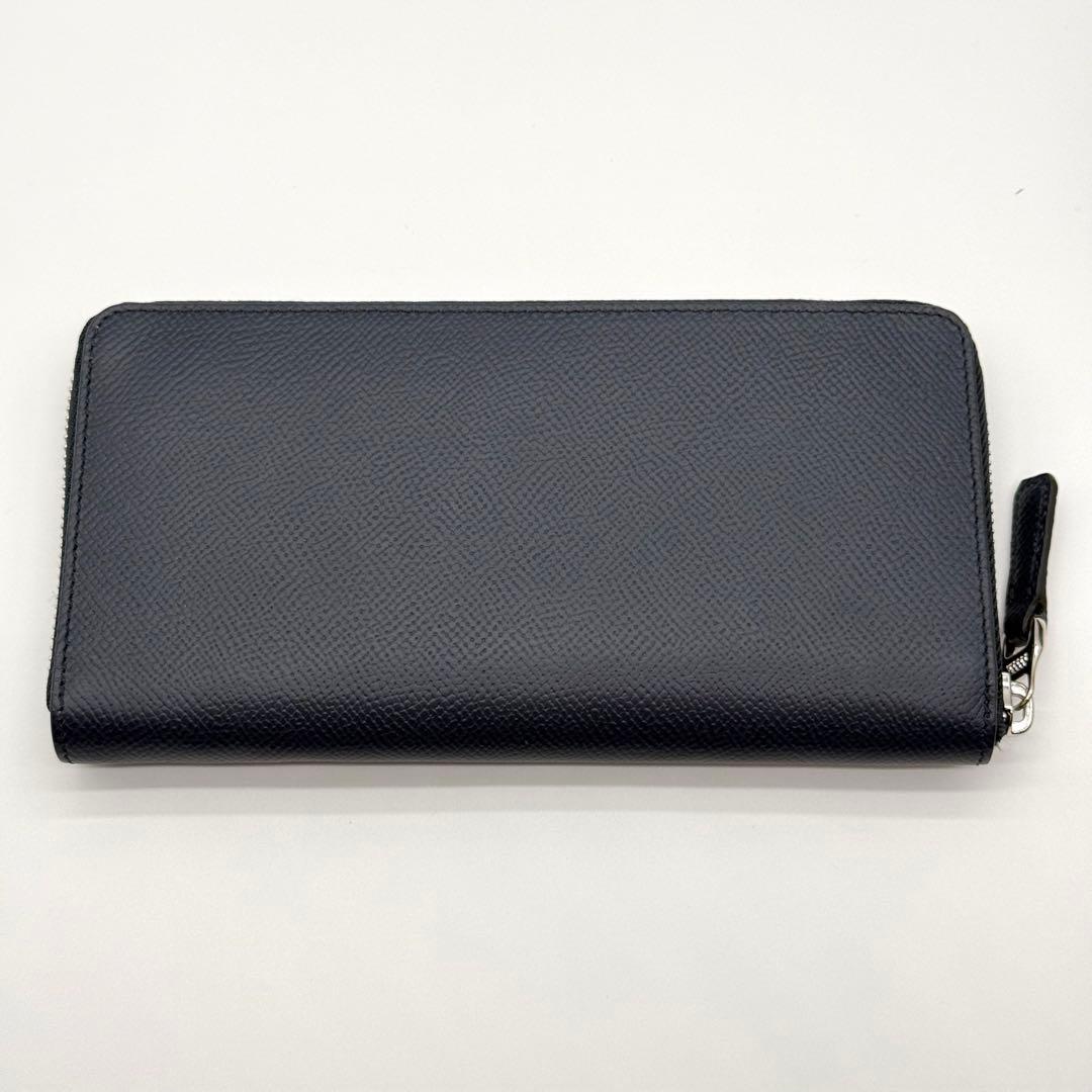 dunhill ダンヒル カドガン ラウンドファスナー 長財布 ネイビー カード