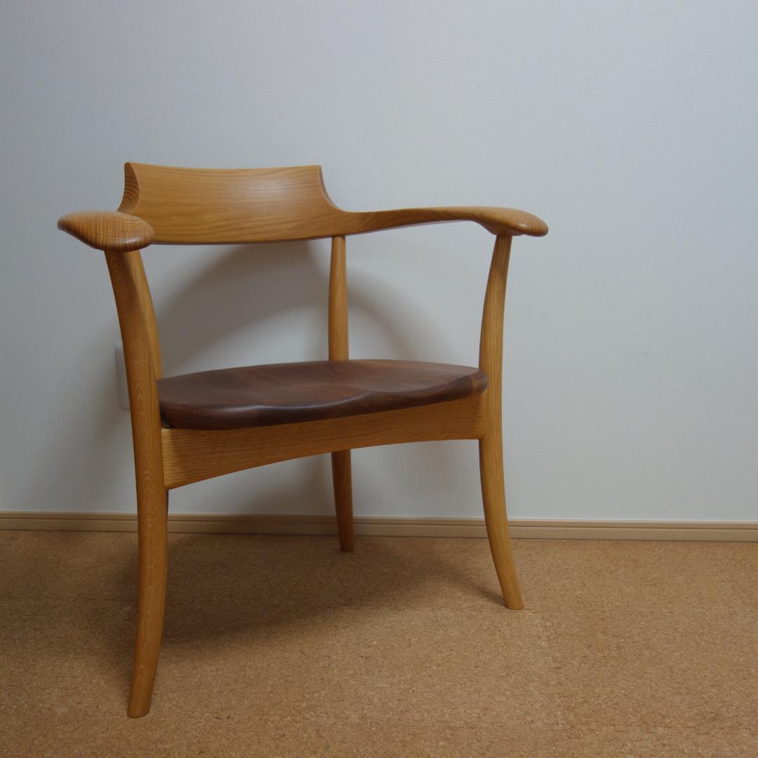 HIDAクレセントアームチェア②メーカー保証 中SG262A　OWA希少ツートン