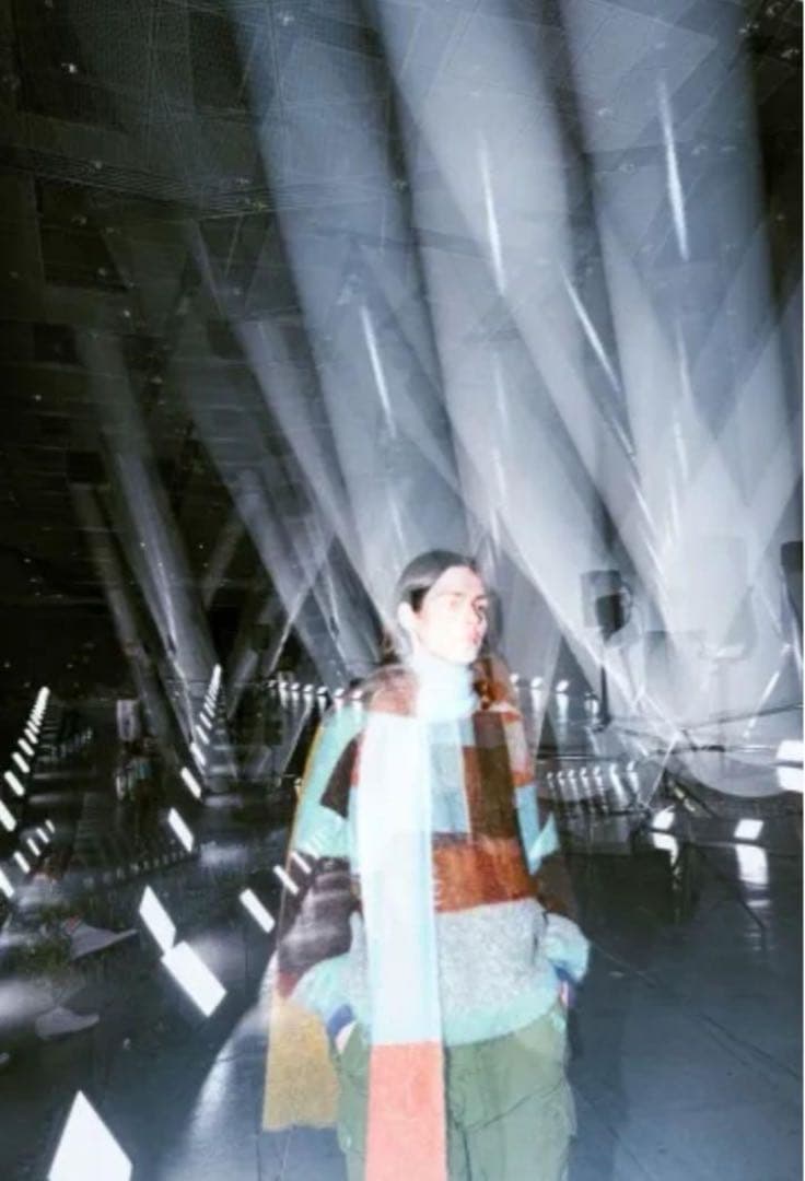 YOKE ヨーク23aw キッドモヘアウールスカーフ　ランウェイ着用モデル