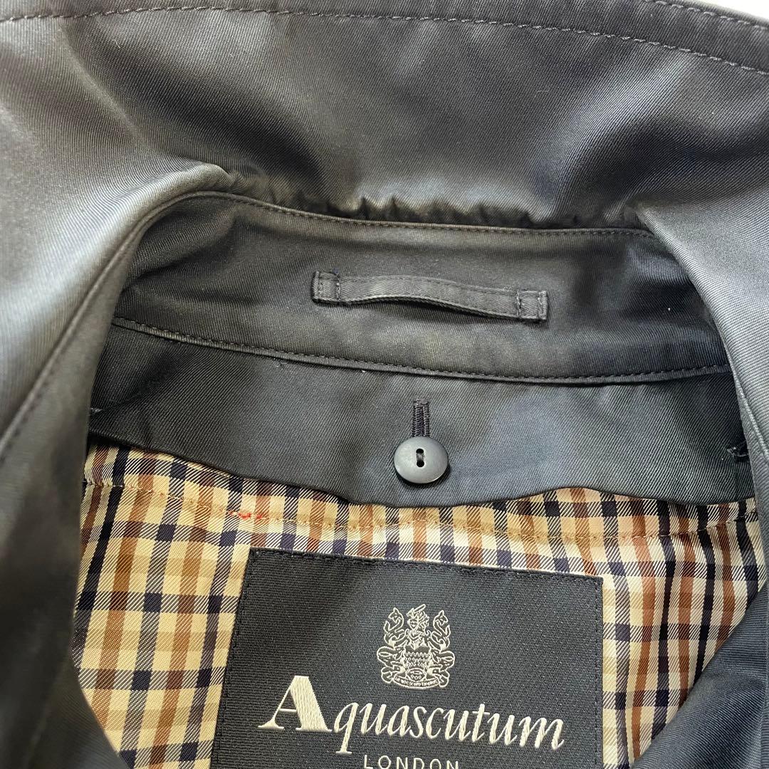 アクアスキュータム トレンチコート ネイビー 8 L相当 メンズ 通勤 ビジネス