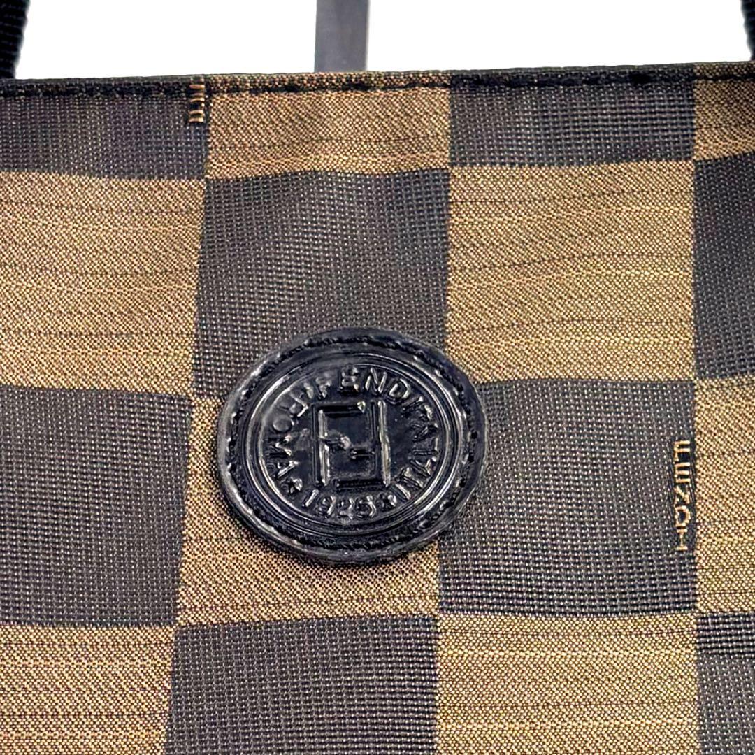 ✨超美品✨FENDI ポーチ付きミニトートバッグ ハンドバッグブロックチェック