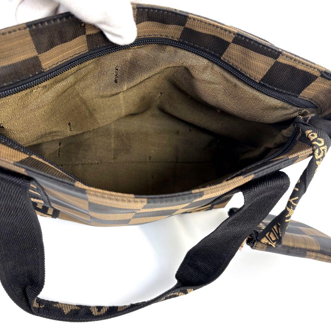 ✨超美品✨FENDI ポーチ付きミニトートバッグ ハンドバッグブロックチェック