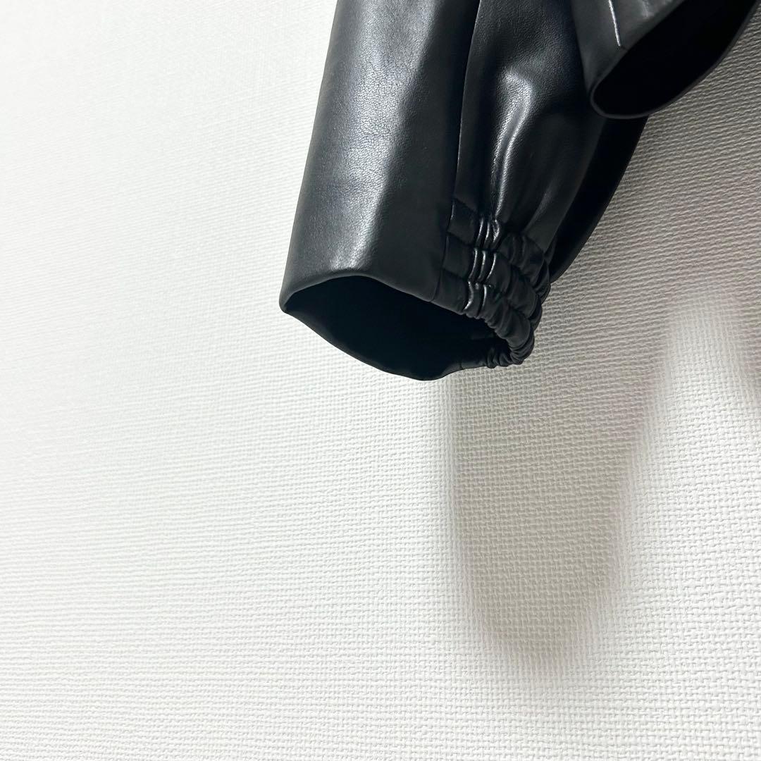 theoryluxe レザージャケット　ノーカラー　ブラック　38