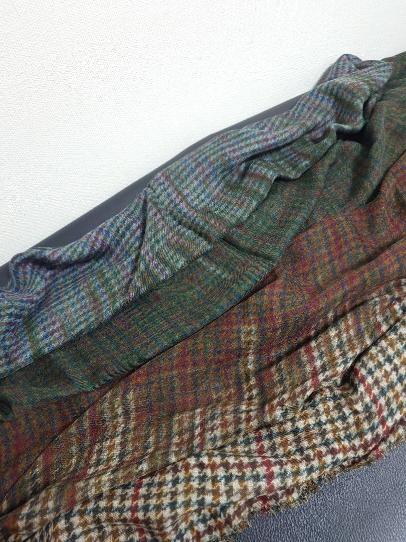 ファリエロ サルティ　Faliero Sarti　ストール　千鳥格子　グラデ