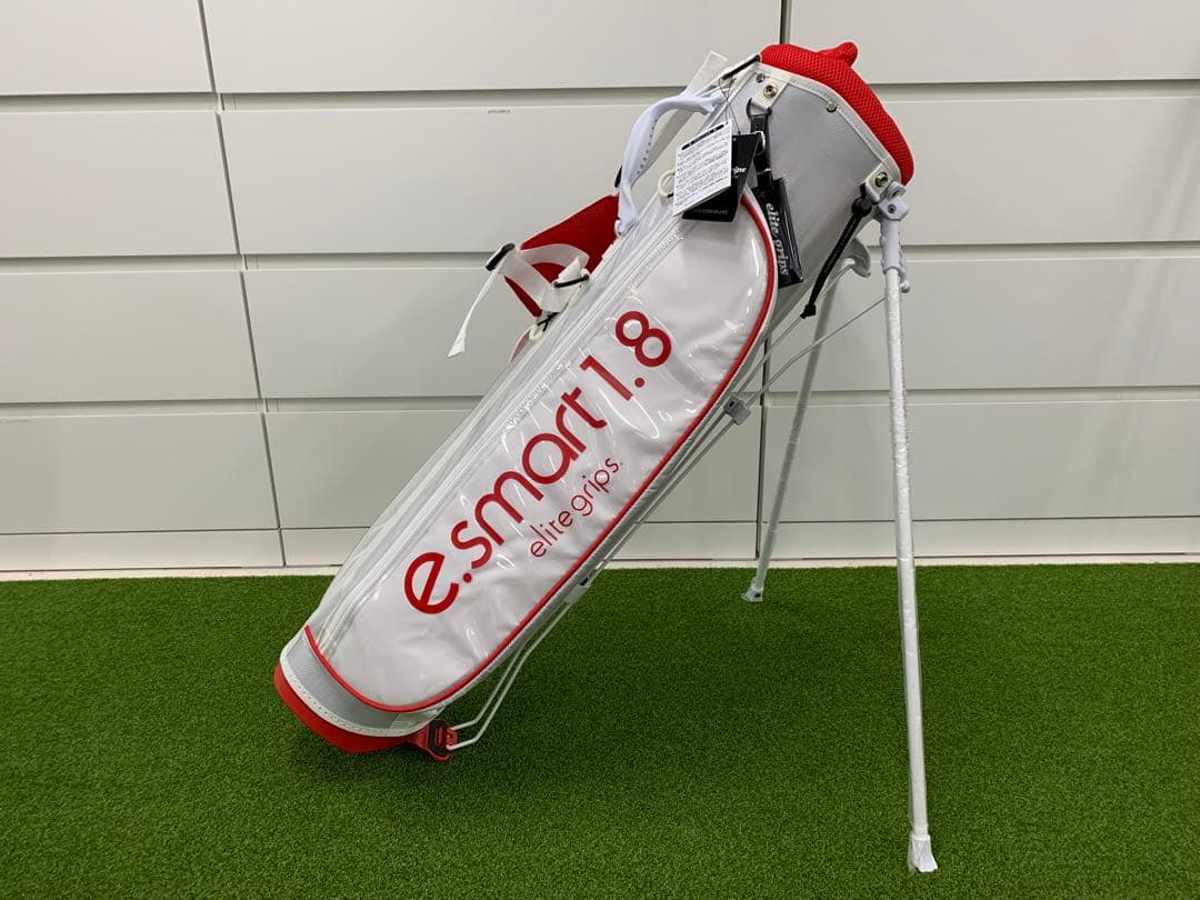 エリートグリップ e.smart 1.8 ゴルフスタンドバッグ ホワイト/レッド