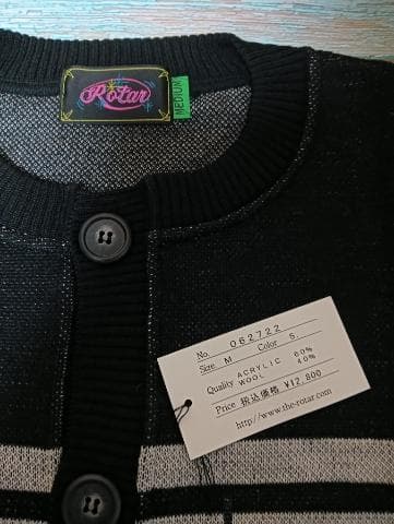 ROTAR ピアノカーディガン サイズM 黒 未着用品 ローター