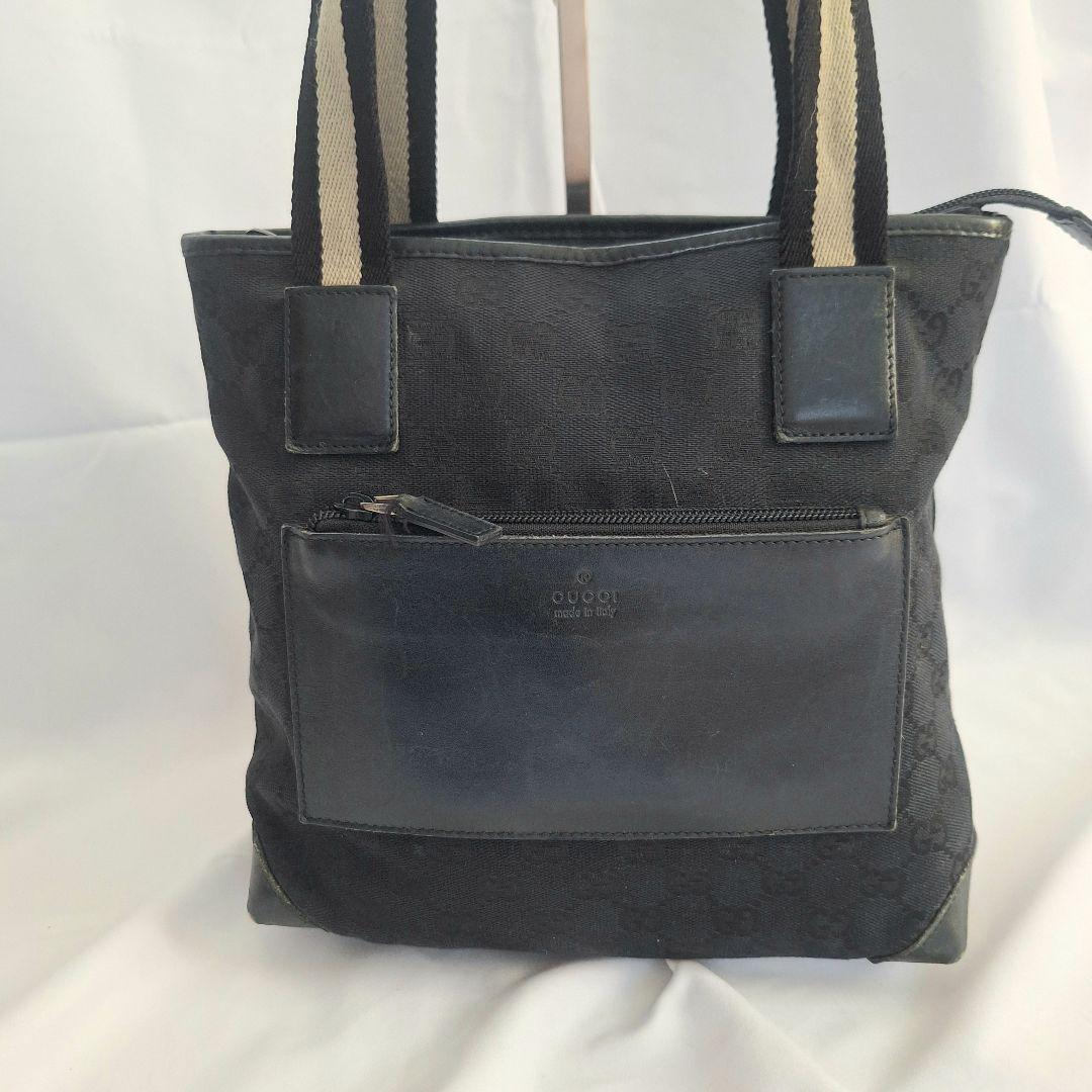 GUCCI / グッチ GG柄 トートバッグ ハンドバッグ シェリーライン 黒