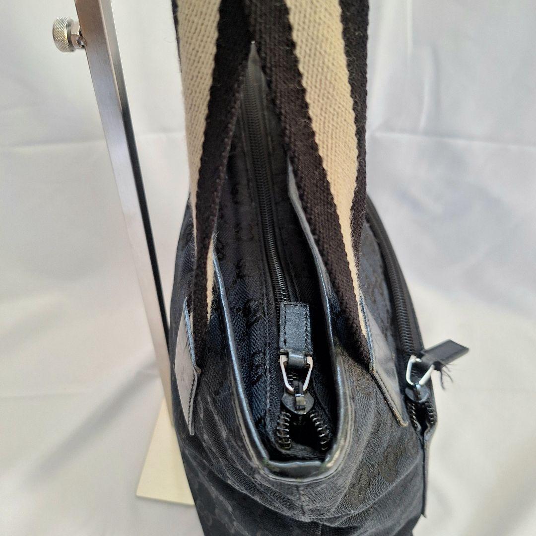 GUCCI / グッチ GG柄 トートバッグ ハンドバッグ シェリーライン 黒