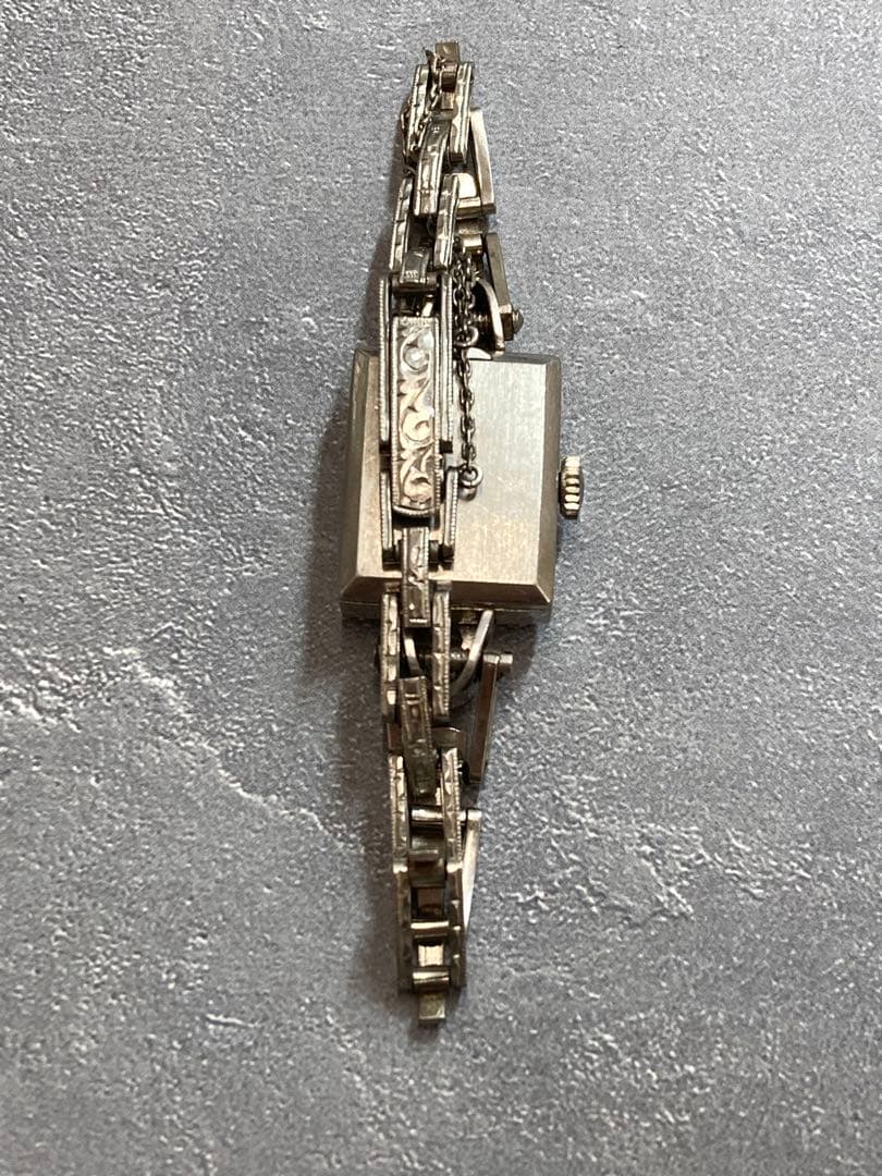 ち*ゲ様 I.W.C 手巻き時計 プラチナ ダイヤ 手巻き？ ジャンク