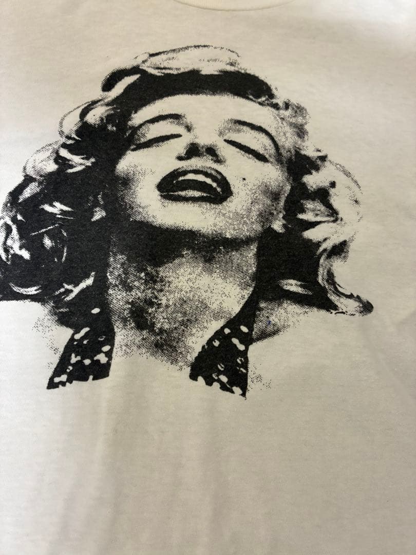 80'S マリリンモンロー 染み込みTシャツ ヴィンテージ　ホワイト sizeS