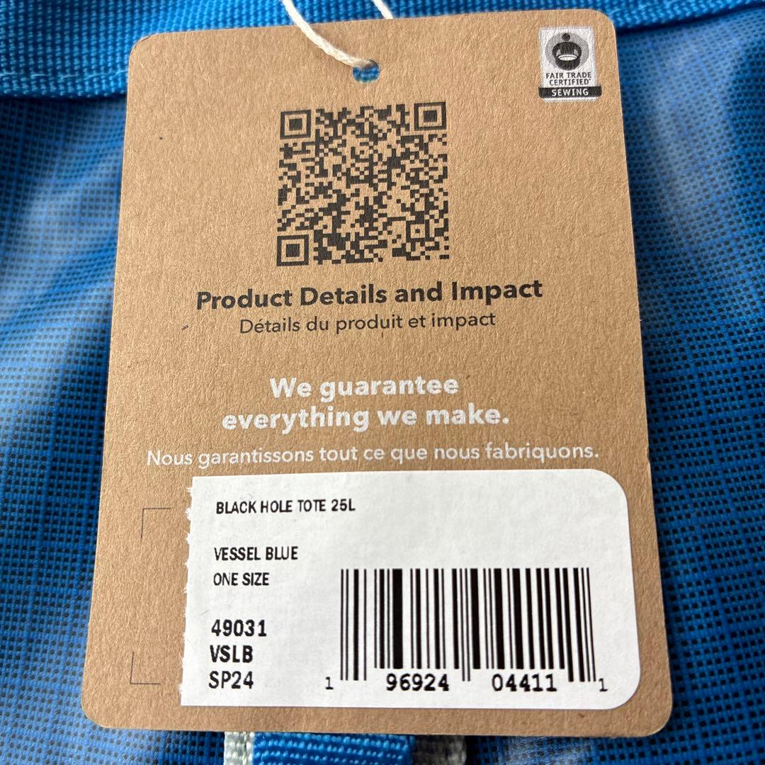 【廃盤 完売品】パタゴニア ブラックホールトート 25L 国内正規品 ブルー