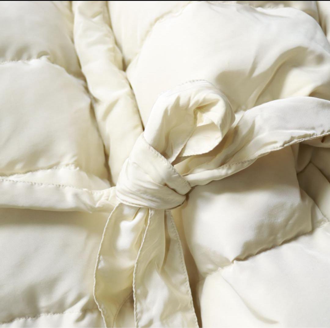 MaxMaraマックスマーラ　ダウンジャケット　コート　アイボリー　フード脱着可