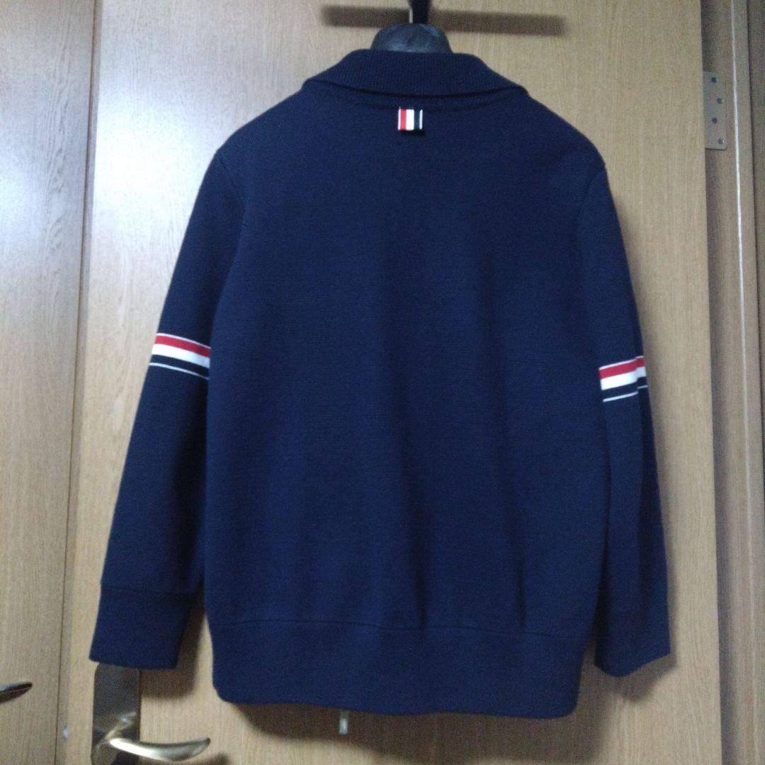 トムブラウン ネイビー ジップアップジャケット ストライプ