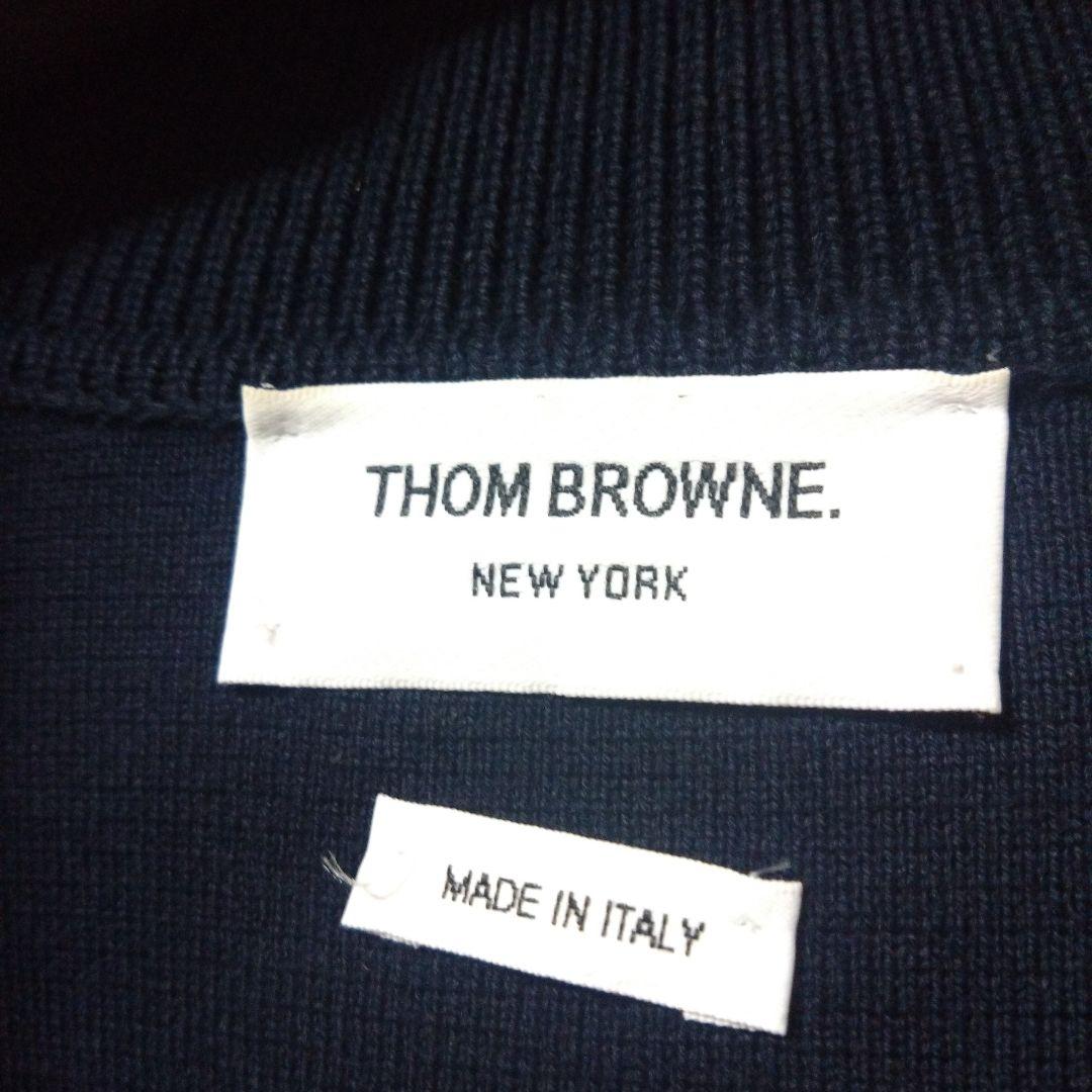 トムブラウン ネイビー ジップアップジャケット ストライプ