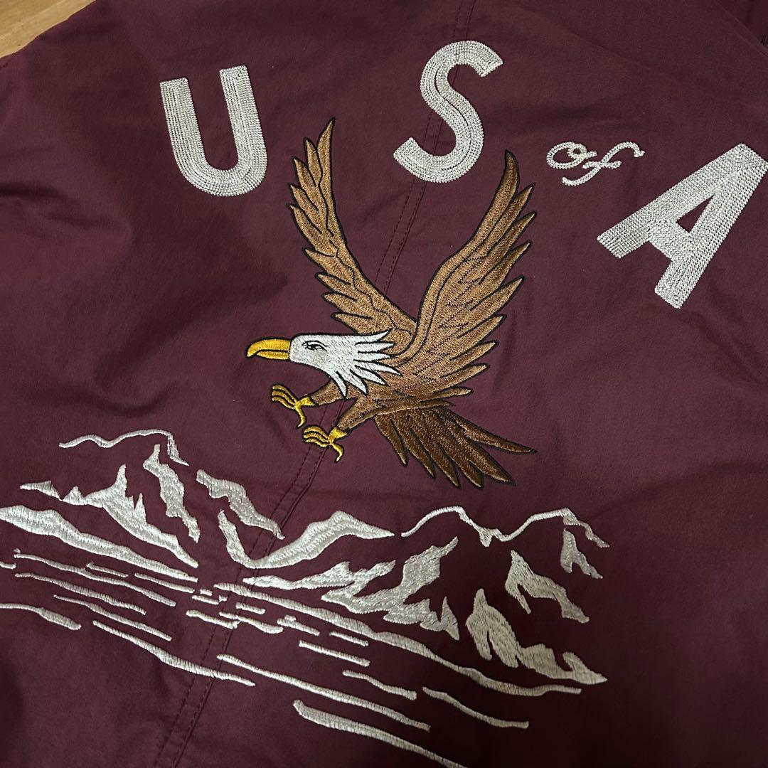 良品 GAP ギャップ N-2B フライトジャケット マルーン L 星条旗