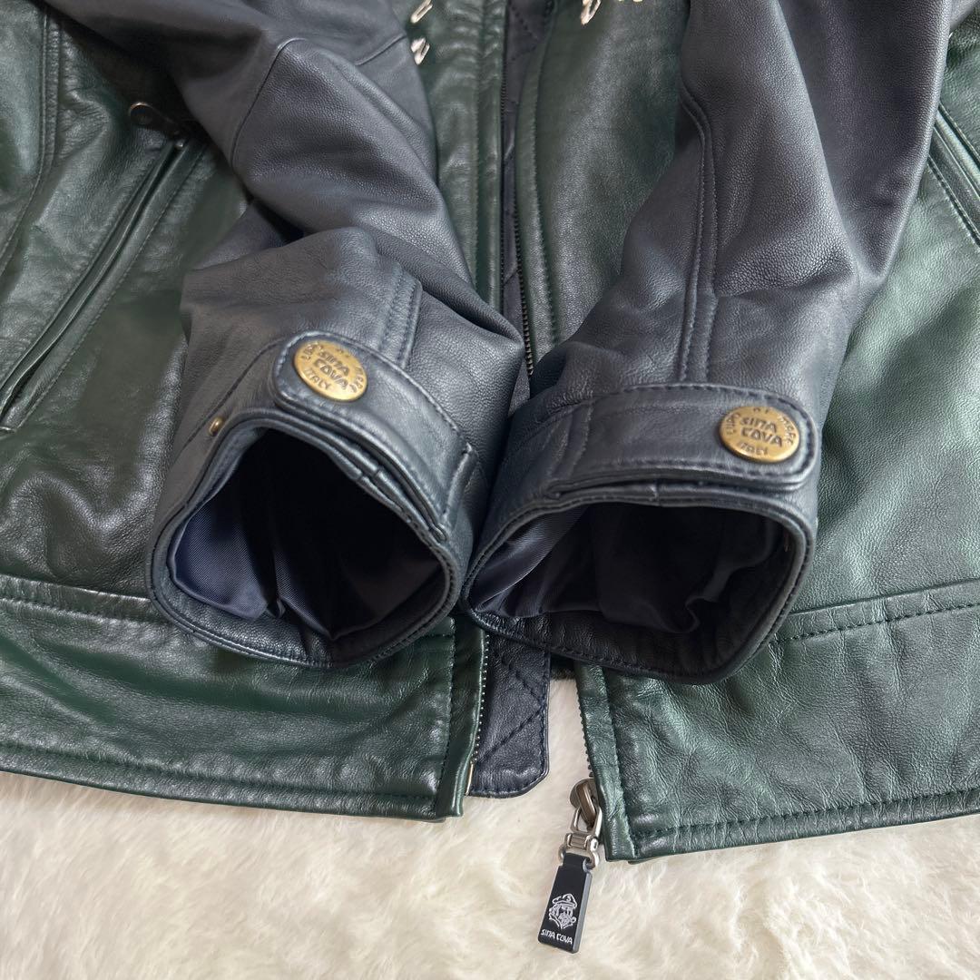 SINA COVA⭐︎L シナコバ レザーライダースジャケット シングル パテット