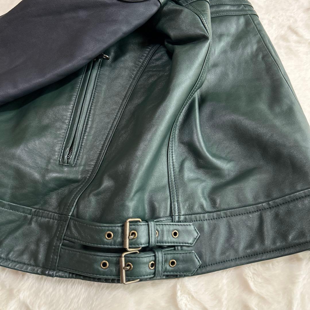 SINA COVA⭐︎L シナコバ レザーライダースジャケット シングル パテット