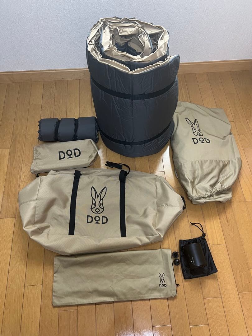 【美品】DOD ソトネノキワミ M スリーピングマット　電動ポンプ付