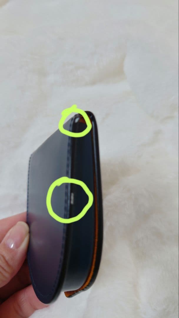 エッティンガー　ETTINGER　 ケース　ネイビー／イエロー