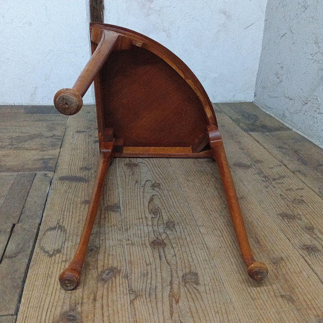 イギリス アンティーク 家具 コーナーサイドテーブル 猫脚 木製 6911d