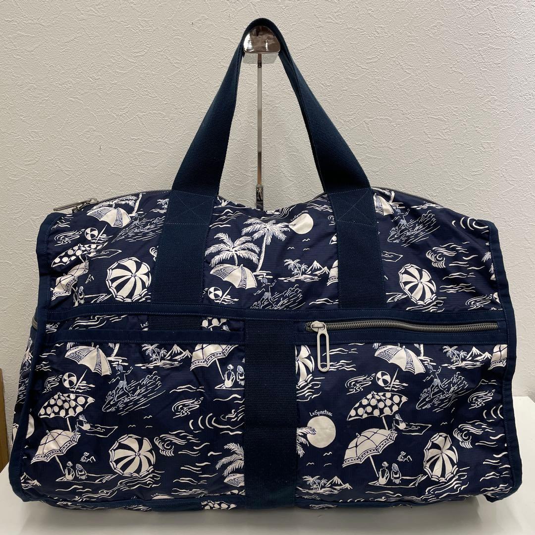 3128 LeSportsac ボストンバッグ 2way ハワイ限定 ネイビー系