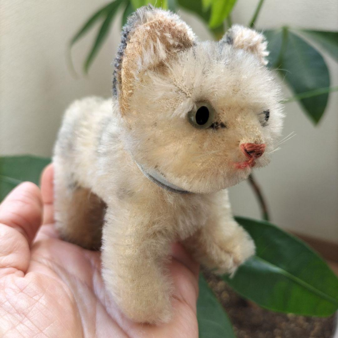 ビンテージ　シュタイフ　Tabby キャット　猫