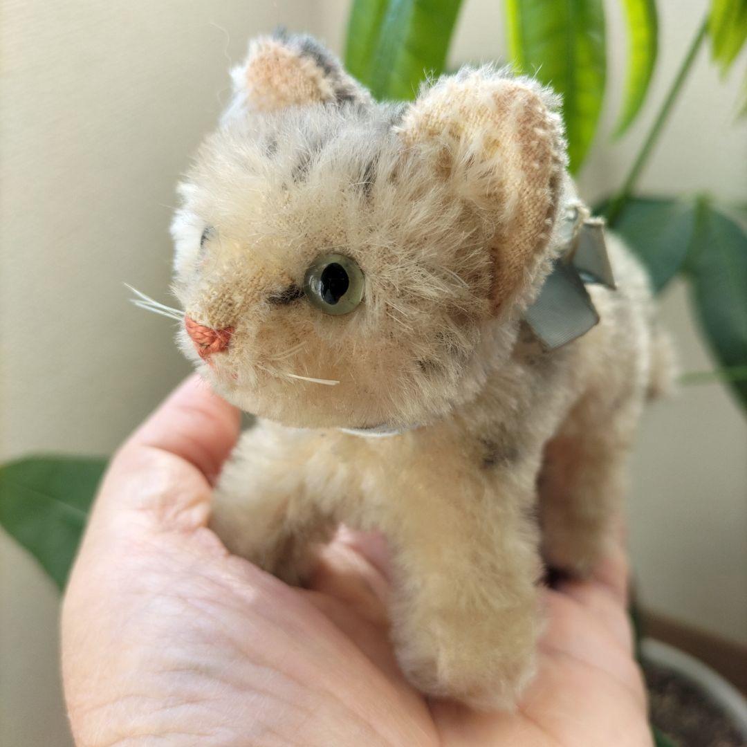 ビンテージ　シュタイフ　Tabby キャット　猫