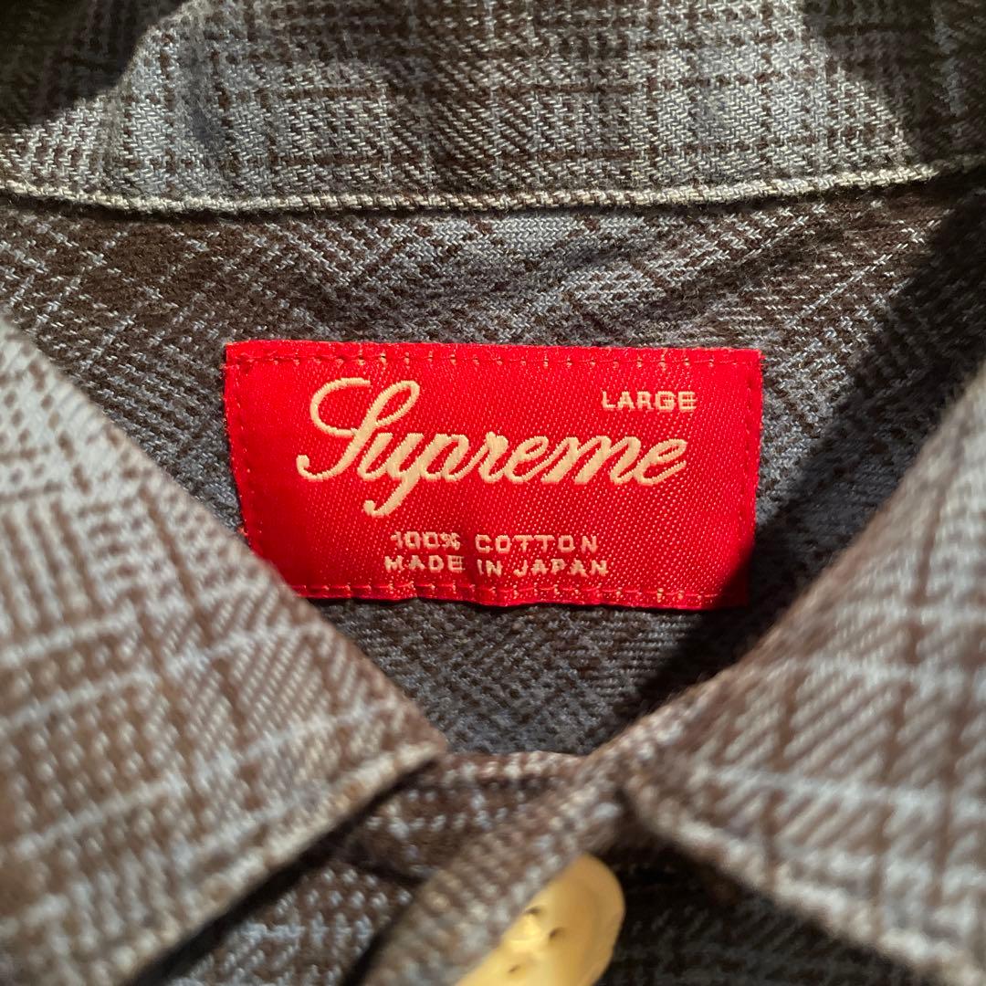 SUPREME オンブレチェック 長袖シャツ