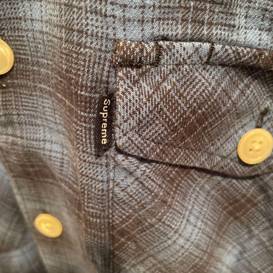 SUPREME オンブレチェック 長袖シャツ