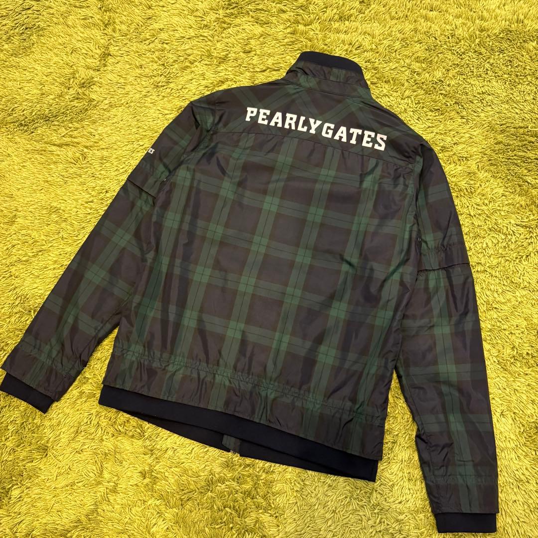 パーリーゲイツ PEARLYGATES ジップジャケット チェック グリーン M