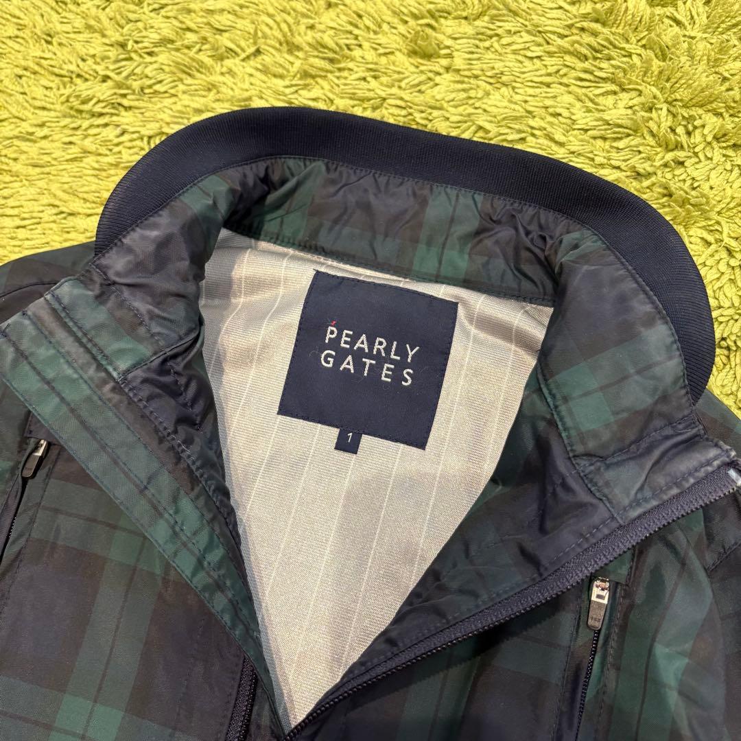 パーリーゲイツ PEARLYGATES ジップジャケット チェック グリーン M