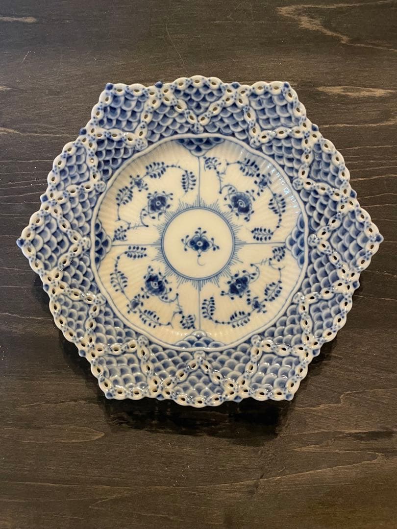 ロイヤルコペンハーゲン ダブルレース プレート&フルレース シュガーポット