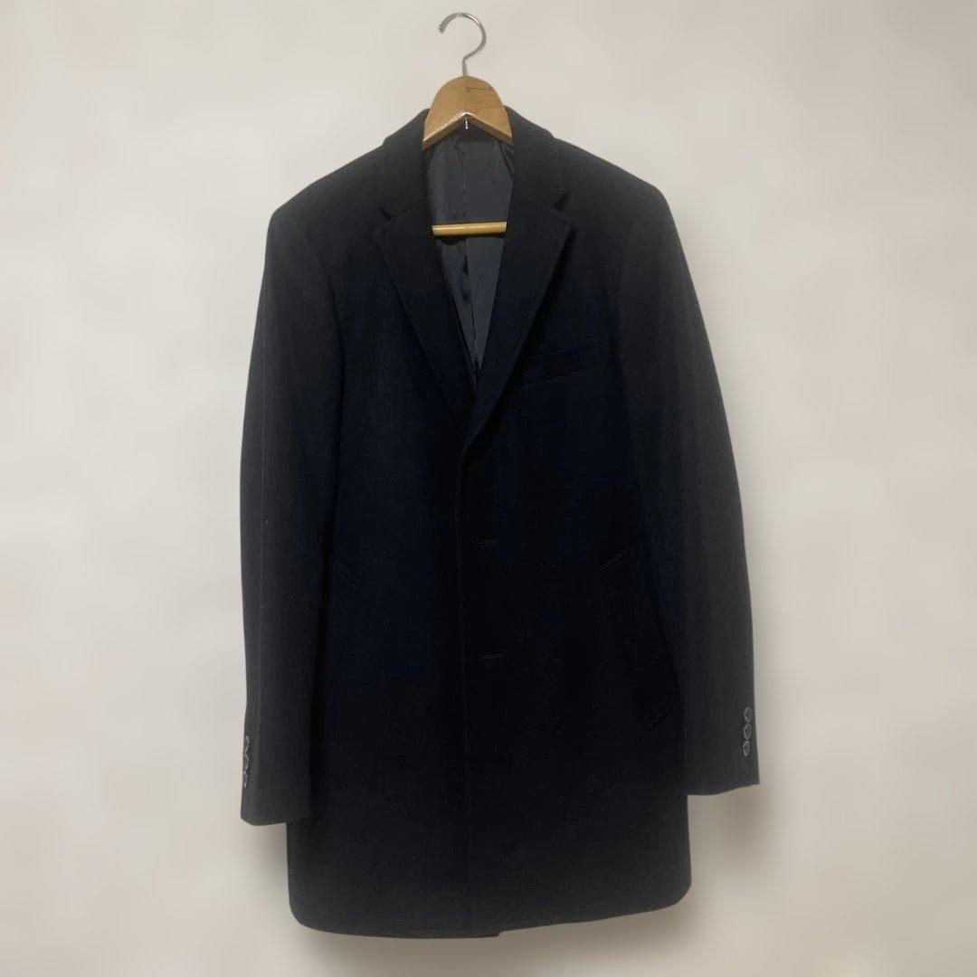 コムサメン　チェスターコート　ブラック