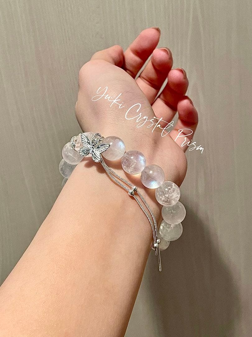 ブルームーンストーン×エンジェルラダー天然石ブレスレットYuki Crystal