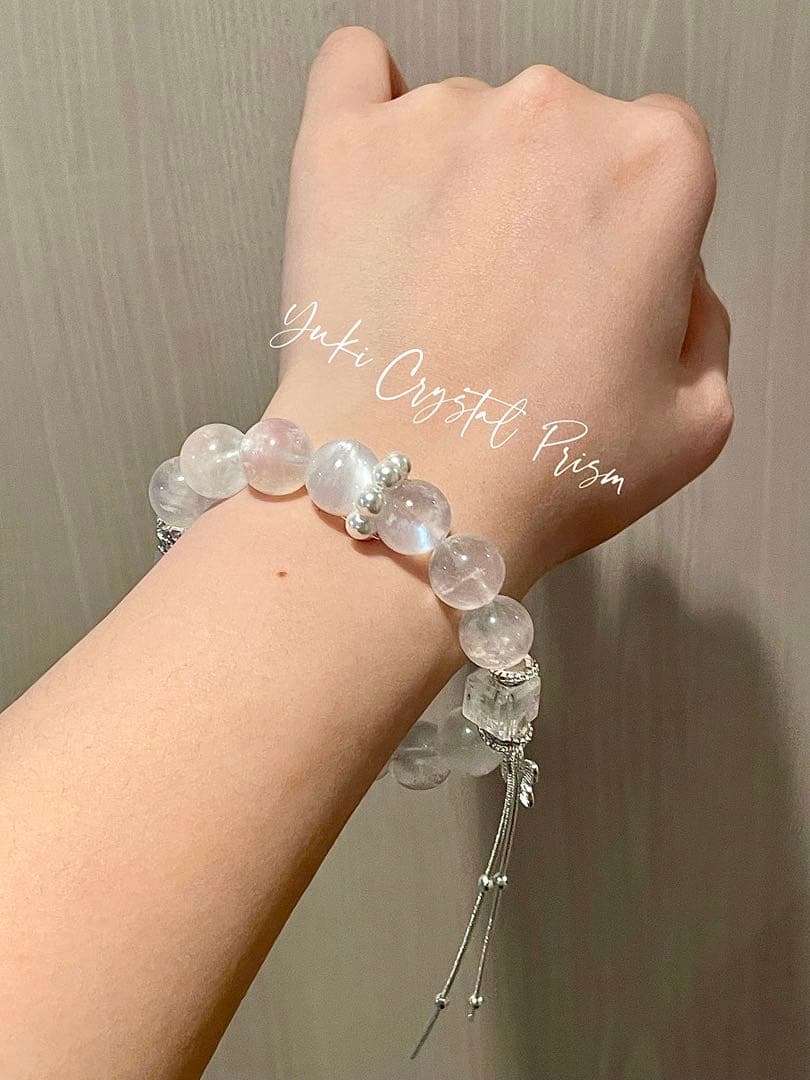 ブルームーンストーン×エンジェルラダー天然石ブレスレットYuki Crystal
