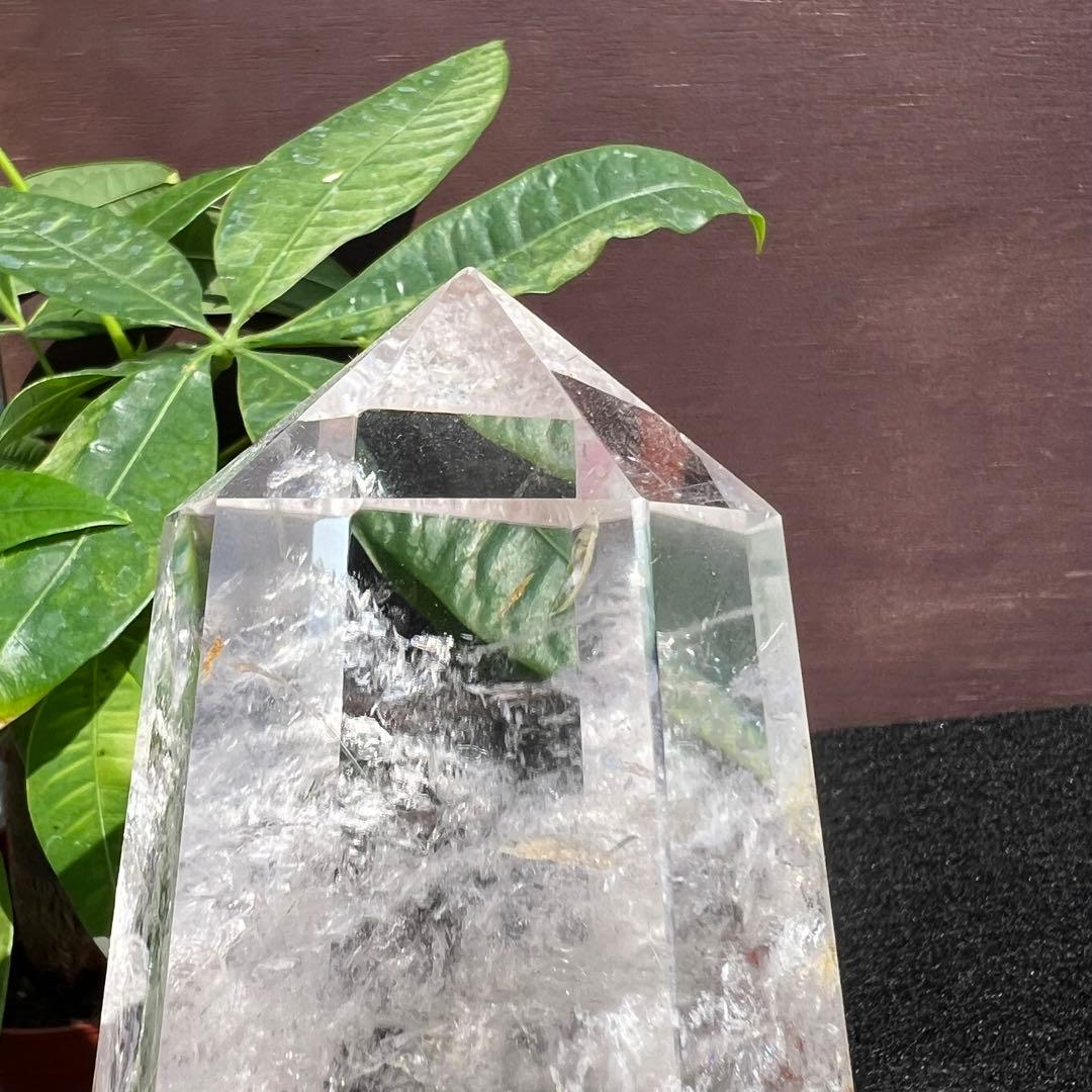 水晶 六角柱 虹入り ポイント 天然石 原石 パワーストーン