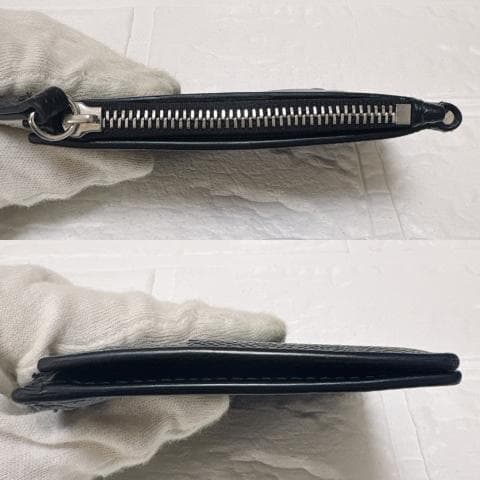 メゾンマルジェラ マネークリップ ブラック 二つ折財布 ケース レザー