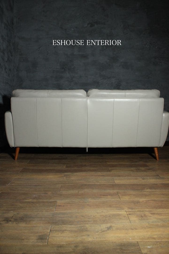 首都圏送無料〜IDC OTSUKA L/S 30万本革3人掛けソファ　オットマン