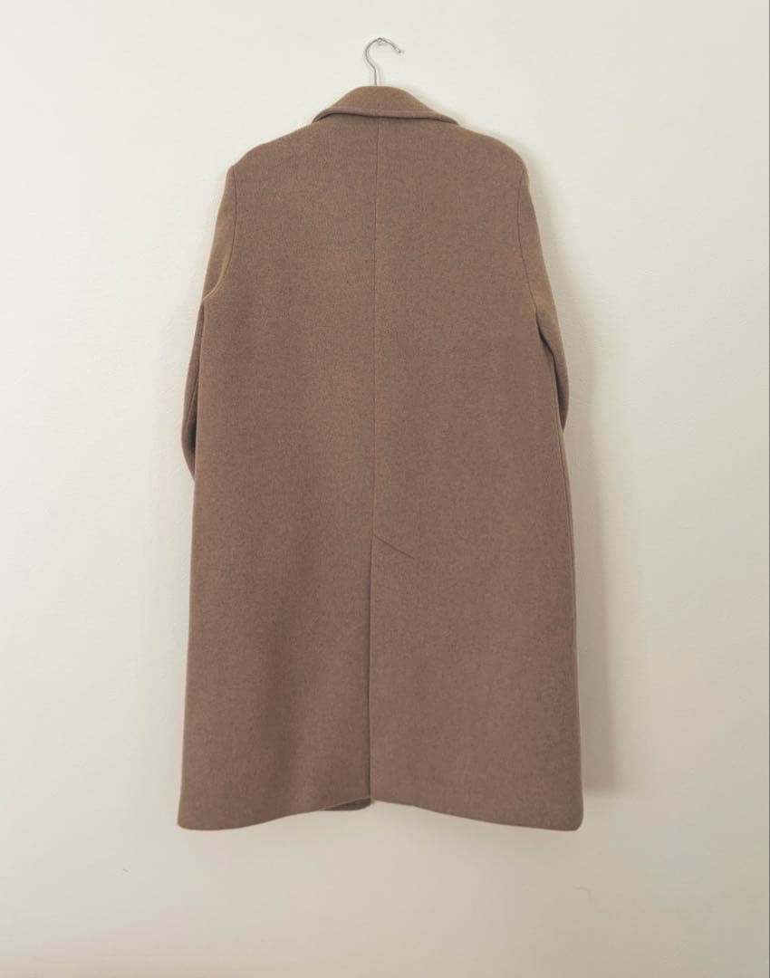 アダムエロペ　ウールボンディングロングコート ベージュ　36